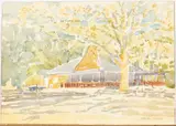 Country House by Myrtle Jones, Watercolor on Paper, sold Jun 2023