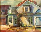 Clapboard House by Kipling Collins, Oil on Canvas, sold Jun 2023
