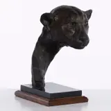 Head of a Panther by Andrea Wilkinson, 1997, Bronze, sold Jun 2023