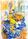 Still Life with Fruit by Sandy Branam, Watercolor/Gouache, sold Jun 2023
