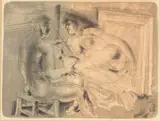 Artiste et Modele by Hans Erni, 1909, Lithograph, sold Jun 2023