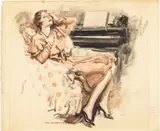 Girl, Liberty magazine Illustration by James Montgomery Flagg, 1930, Watercolor and Pencil, sold Jun 2023