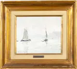 Fragaias-Tejo by Pedro Olayo, Oil on Board, sold Jun 2023