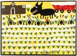 My Seven Brothers Picking Cotton by Annie Tolliver, 2002, Paint on Board, sold Jun 2023