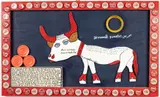 Bull Headed and Stubborn by Howard Finster, 1995, Mixed Media, sold Jun 2023
