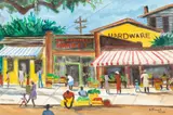Street Scene by Allen Fireall, 2004, Oil on Canvas, sold Jun 2023