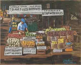 New Orleans Fruit Stand by Tommy Yow, Pastel, sold Jun 2023