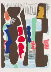 Big Square With by Shirley Jaffe, Crayon, sold Oct 2026