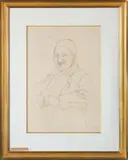 Portrait du Médecin-chef de Belligneux by Roger de La Fresnaye, Crayon sur papier, sold Dec 2025