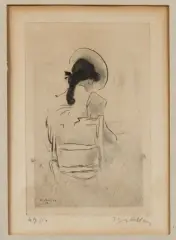 Jeune fille assise vue de dos Ginestet et Pouillon E. 155 by Jacques Villon, Eau-forte et aquatinte, sold Sep 2026