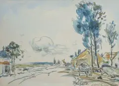 Saint-Eloy, Nivernais by Johan Jongkind, Aquarelle sur papier, sold Sep 2026