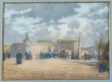 La ville close, Concarneau by Mathurin Janssaud, Pastel, sold Sep 2026