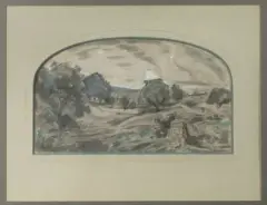 Paysage by François Vernay, 1857, Crayon et lavis d'encre, sold Sep 2026