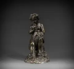 Amour aux colombes by Cyprien François Venot, Épreuve en bronze à patine brune, sold Sep 2026
