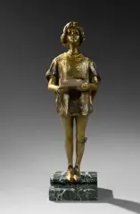 Le page royal by Léon Delagrange, Épreuve en bronze patiné et doré, sold Sep 2026