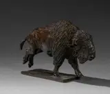 Bison d'Amérique au galop by Damien Colcombet, Épreuve en bronze à patine brune, sold Sep 2026
