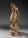 Libellule by Mathurin Moreau, Épreuve en bronze à patine dorée sur un socle circulaire, sold Sep 2026