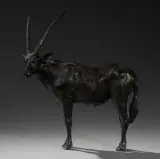 Oryx tête tournée by Damien Colcombet, Épreuve en bronze à patine brune, sold Sep 2026