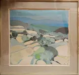 Paysage vallonné by Roger Mühl, Lithographie Signée en bas à droite et justifiée, sold Sep 2026
