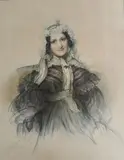Portrait de femme by Eduard Clemens Fechner, 1839, Aquarelle et crayon signée en bas à gauche et datée, sold Sep 2026