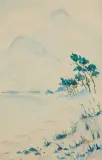 Paysage montagnard by Nora Francina Stroink, Aquarelle sur papier, sold Sep 2026