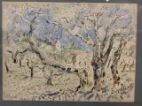 Sillans by José Mange, 1927, Aquarelle sur traits de crayon, sold Oct 2026