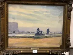 Versailles, le bassin de Neptune by Gustave de Launay, Aquarelle, sold Oct 2026