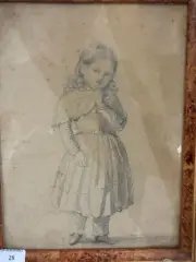 Portrait de Léonie de Boutray (1830-1904), née Coustou by Paulin Nicolas Coustou, Crayon noir, sold Oct 2026