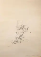 La Mère de l'artiste assise II by Alberto Giacometti, 1963, Lithographie sur vélin signée en bas à droite, sold Jul 2026