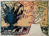 Volcan alphabétique by Pierre Alechinsky, 1970, Lithographie en couleurs signée, sold Jul 2026