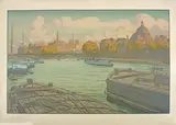 L'Institut et la Cité, 1900, série « les paysages parisiens by Henri Rivière, Lithographie signée de la signature et du cachet en bas à droite dans la planche, sold Jul 2026