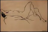Le repos du modèle Dessin à la plume by André Domin, Gouache, aquarelle et encre sur papier contrecollé sur carton, sold Oct 2026