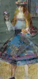 Jeune fille au bouquet by Crikor Garabetian, Gouache et collage sur papier, sold Oct 2026