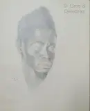 Jeune homme d'Uele by Marthe de Witte, 1947, Crayon sur papier, sold Sep 2026