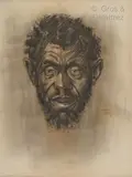 Portrait de Munigantamu, Muhutu by Marthe de Witte, Fusain et pastel sur papier, sold Sep 2026