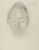 Portrait de Mihigo, Muhutu by Marthe de Witte, Fusain et pastel sur papier, sold Sep 2026