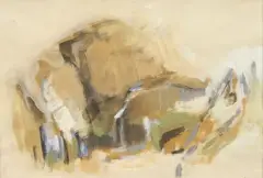 Composition abstraite by Albert Chaminade, 1959, Gouache sur papier encadrée, sold Sep 2026