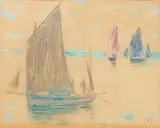 Régates by Georges d'Espagnat, Pastel sur papier encadré, sold Jun 2026