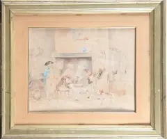 Le retour des vétérans by Albert Bligny, Aquarelle, sold Oct 2026