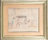Le retour des vétérans by Albert Bligny, Aquarelle, sold Oct 2026