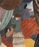 Intérieur animé by Jean Lurçat, vers 1920, Gouache et graphite sur papier Signé 'Lurçat' (en bas à droite), sold Apr 2026