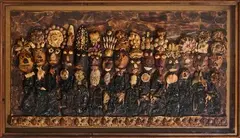 Les quinze mages by Philippe Dereux, 1994, Technique mixte, fruits séchés, fleurs et éléments divers et collage dans un emboitage, sold Jun 2026