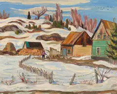 Farm at Chichester, Que. by A. Y. Jackson, oil on canvas, sold May 2026