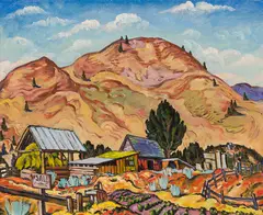 "Victory" Garden, Rutland, BC by Jock Macdonald, oil on canvas board, sold May 2026
