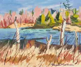 Laurentian Lake, April by Henri Leopold Masson, oil on canvas, sold May 2026