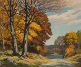The Road to the Lake by Herbert Sidney Palmer, oil on canvas, sold May 2026