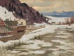 Malbaie River by Robert Pilot, oil on canvas, sold May 2026