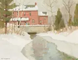The Village Mill by Tom Keith Roberts, oil on board, sold May 2026