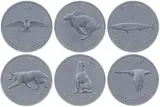 Six Final Studies for the 1967 Canadian Centennial Coin Series by Alex Colville, acrylic on illustration board, sold May 2026