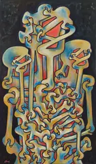 Biafra by Sorel Etrog, oil on canvas, sold May 2026